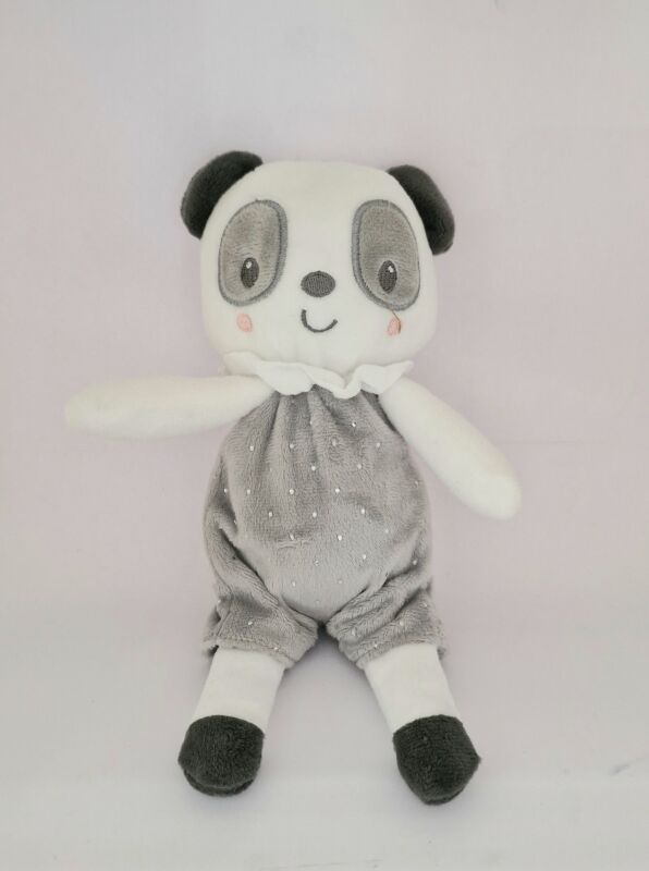  - peluche panda gris blanc 25 cm 